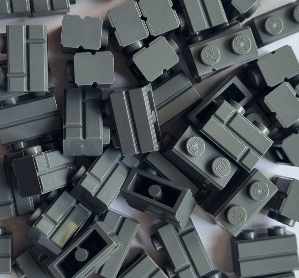 Lego 1x2 masonry brick, Dark blueish grey (per 50), Ophalen of Verzenden, Nieuw, Losse stenen, Lego