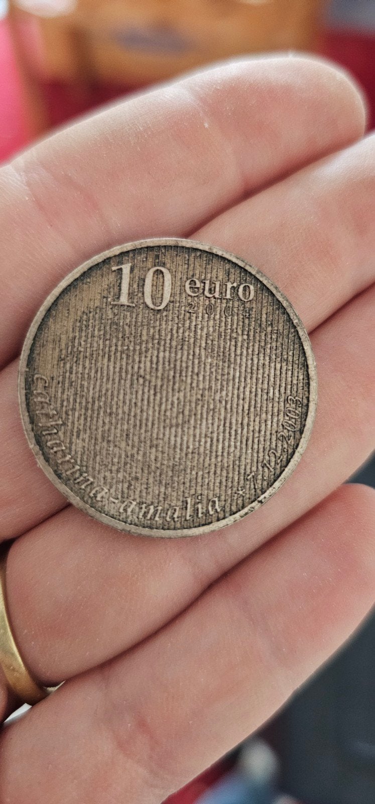 Zilveren 10 Euro Munt Catharina-Amalia 2003, Postzegels en Munten, Ophalen of Verzenden