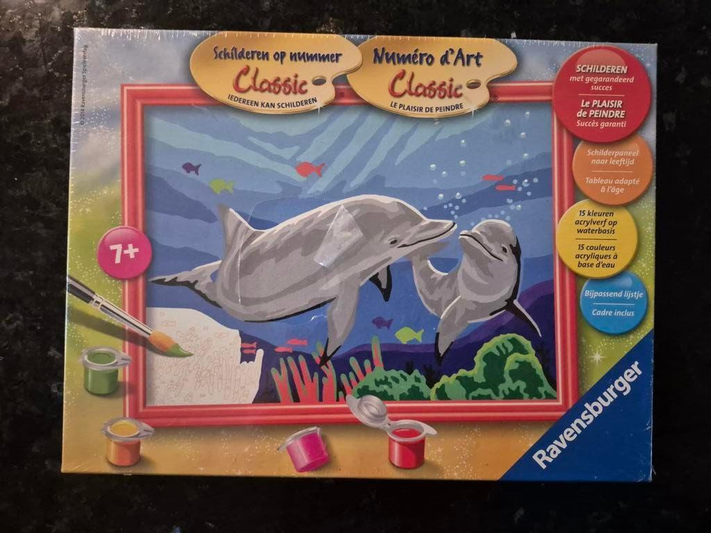 Schilderen op nummer dolfijnen Ravensburger, Hobby en Vrije tijd, Schilderen, Ophalen of Verzenden, Nieuw, Schilderen op nummer