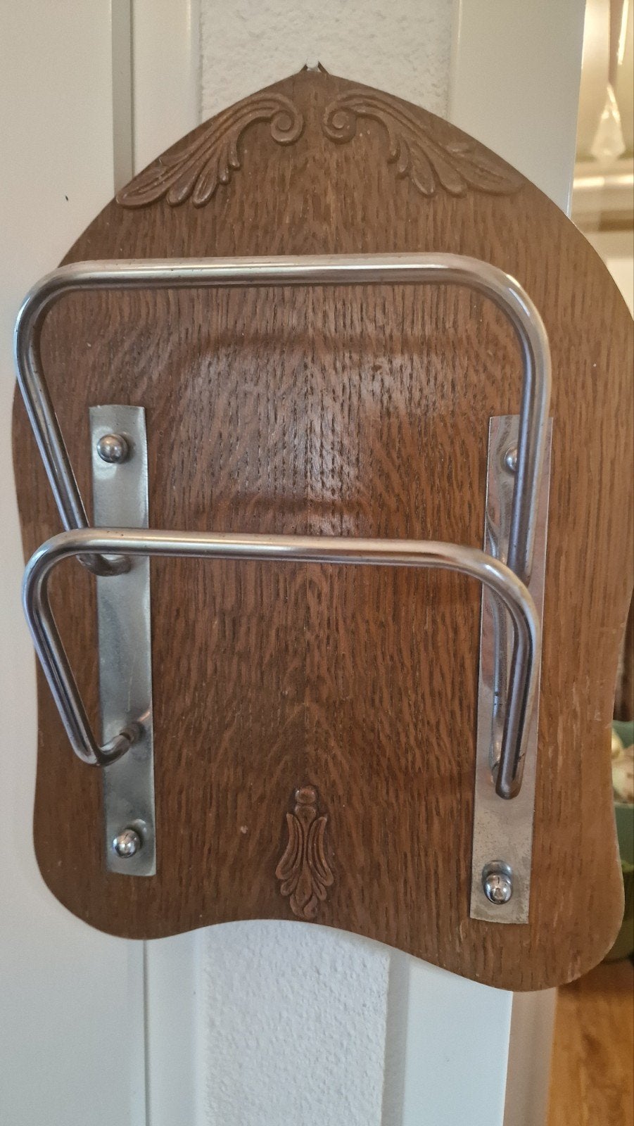art deco wand lectuurbak eikenhout., Ophalen of Verzenden, Hout, Wandkapstok, Minder dan 100 cm