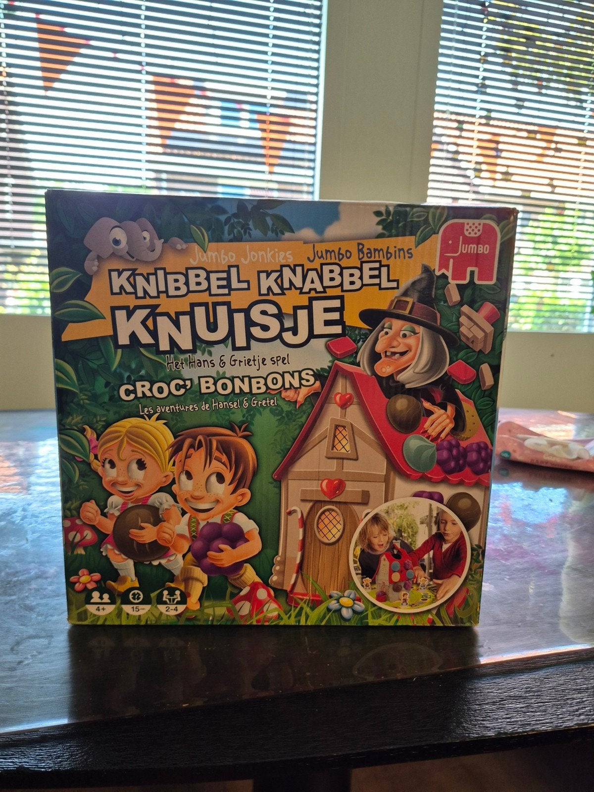 Knibbel Knabbel Knuisje gezelschapsspel - Jumbo, Hobby en Vrije tijd, Gezelschapsspellen | Bordspellen, Drie of vier spelers, Ophalen of Verzenden
