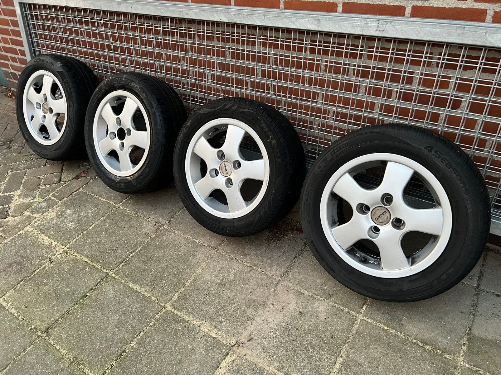 4x lichtmetalen wielen 4x100 14 inch 6J Et 38, Ophalen, Gebruikt