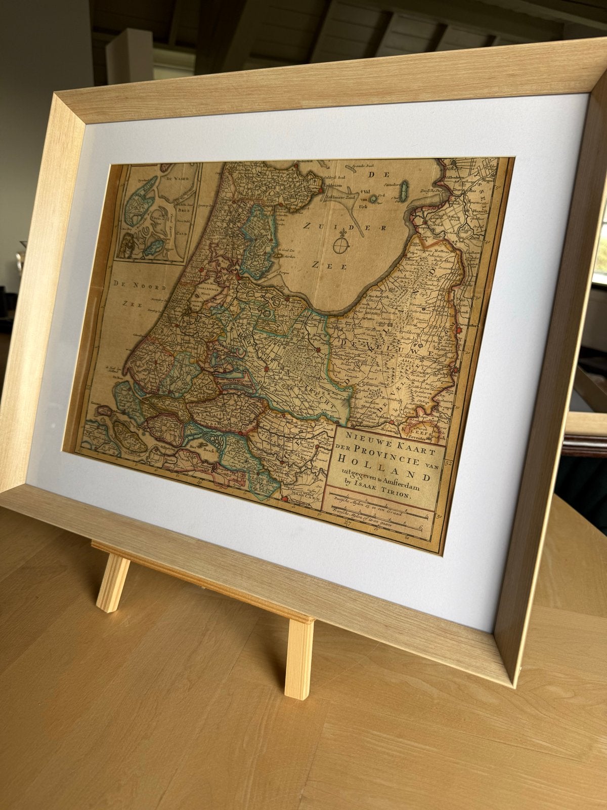 Originele Kaart Provincie Holland - Isaak Tirion (53x43 cm), Ophalen of Verzenden, 1800 tot 2000, Nederland, Landkaart