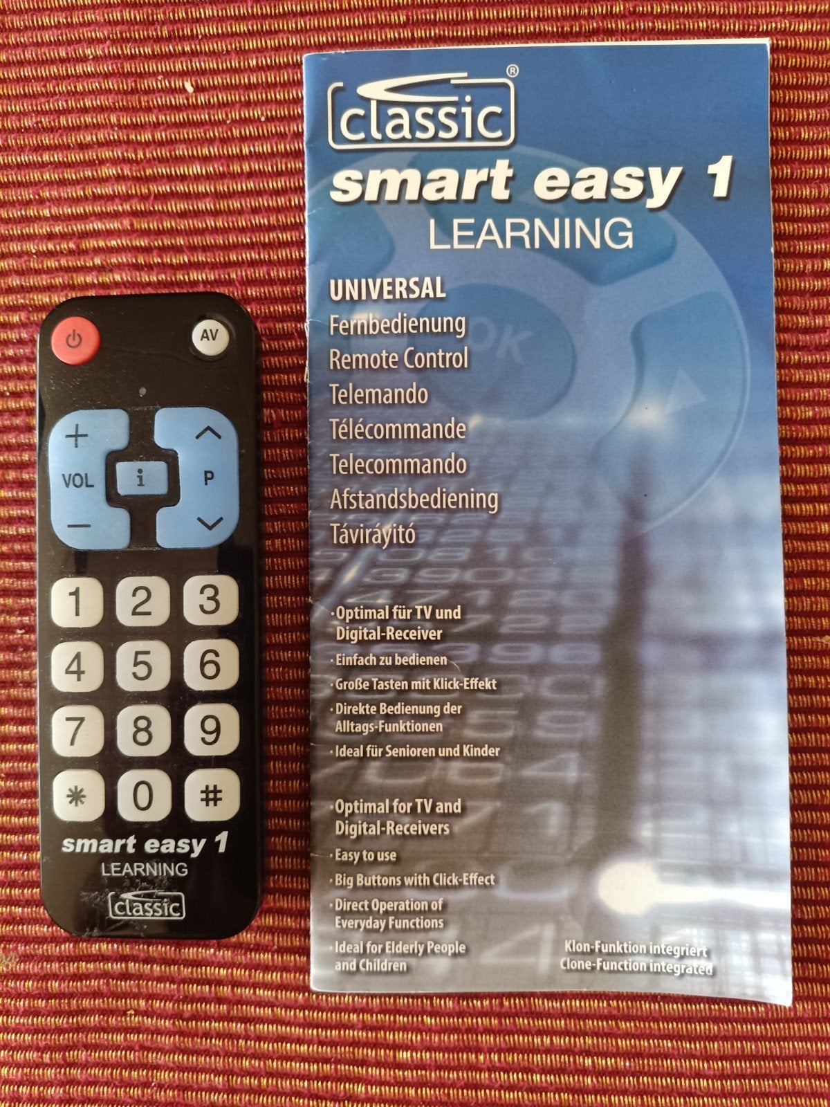 Classic Smart Easy 1 Universele Afstandsbediening Senioren, Ophalen of Verzenden