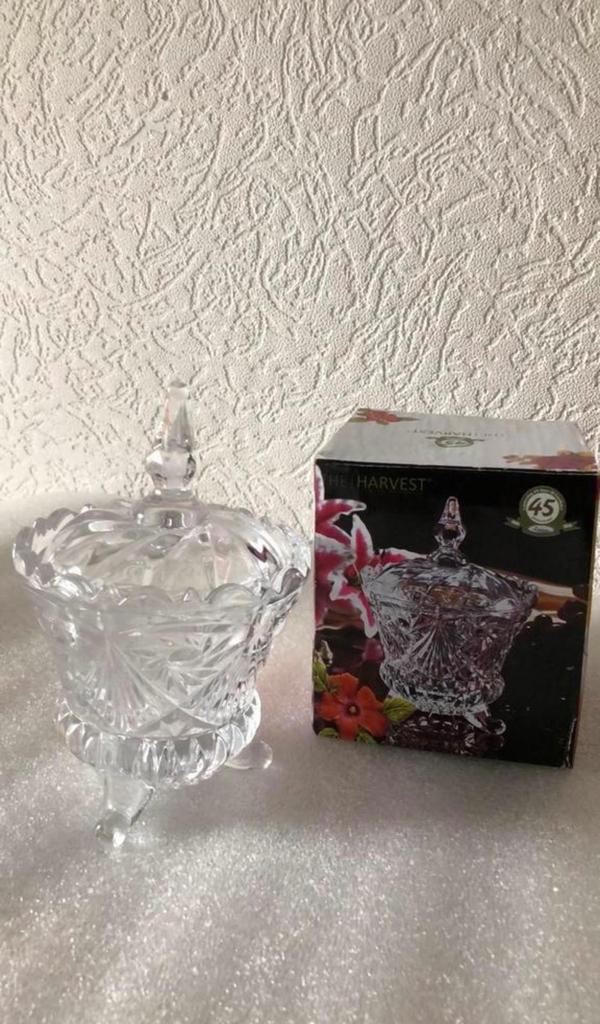 Glazen SNOEPPOT - THE HARVEST GLORY 10 x 15 cm, Overige typen, Ophalen of Verzenden, Overige stijlen, Glas