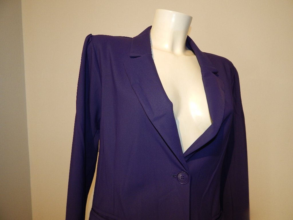 Studio Anneloes dikker travel stof jasje blazer paars XL, Studio Anneloes, Verzenden, Paars, Maat 46/48 (XL) of groter