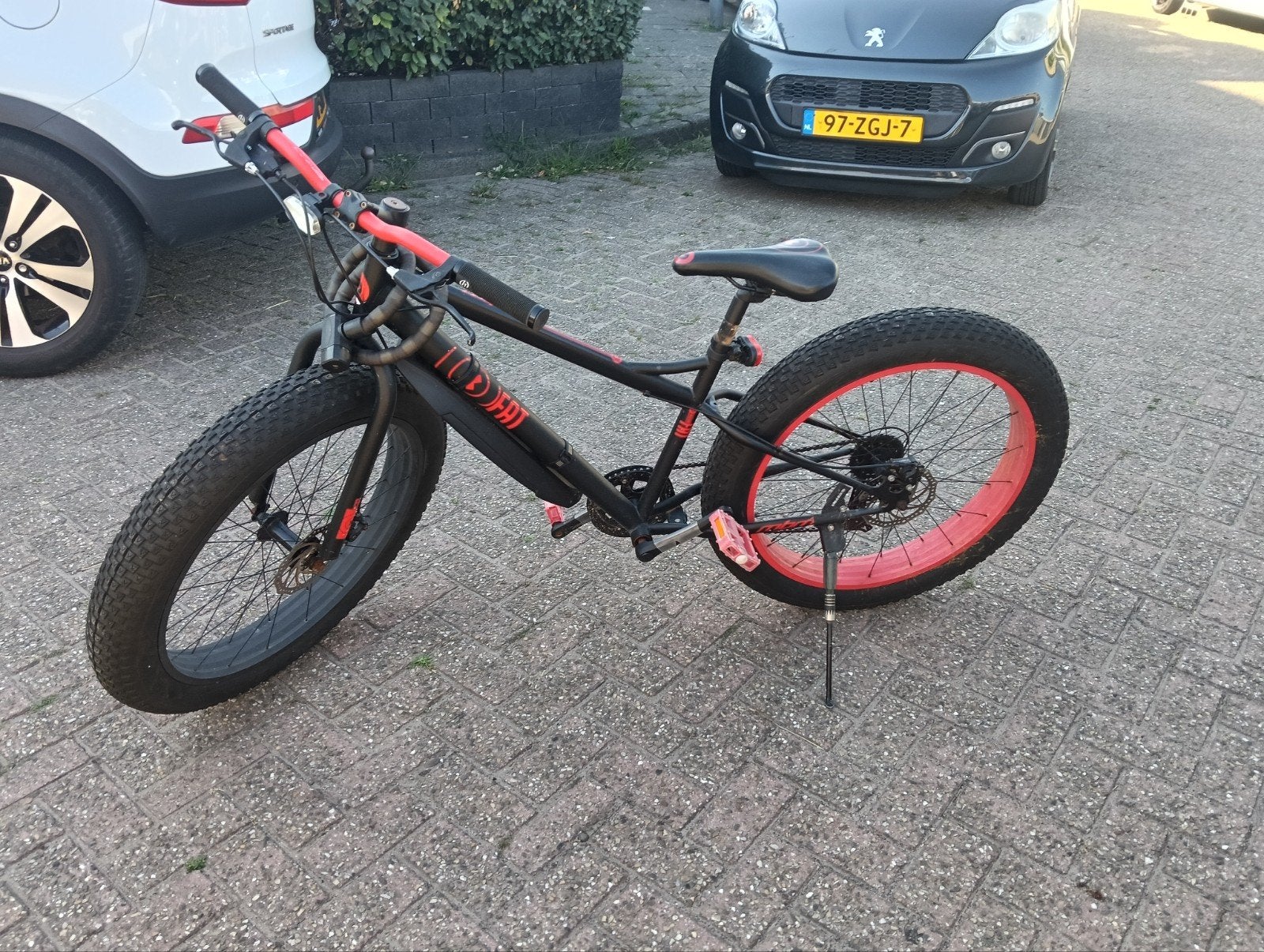 Fatbike - Zwart met rode accenten, Overige merken, Gebruikt, Heren, 49 tot 53 cm