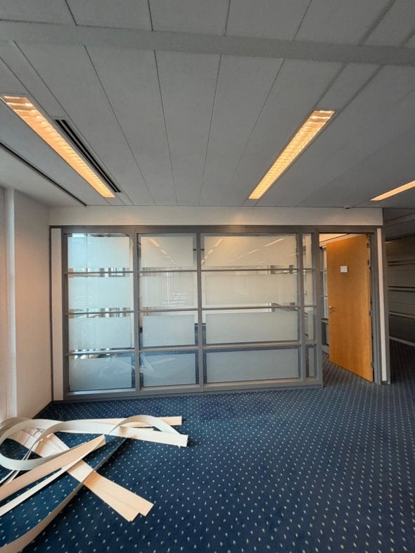 Glazen systeemwanden / kantoorwanden - 1500 m2, Ophalen, Gebruikt, 160 cm of meer, Glasplaat