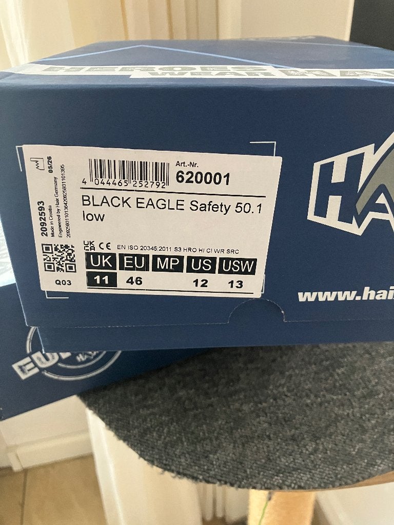 Nieuwe Haix werkschoenen Black Eagle Safety 50.1 Low maat 46, Ophalen of Verzenden, Nieuw