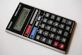 calculator Casio Data-cal50 rekenmachine vintage, Ophalen of Verzenden, Zo goed als nieuw