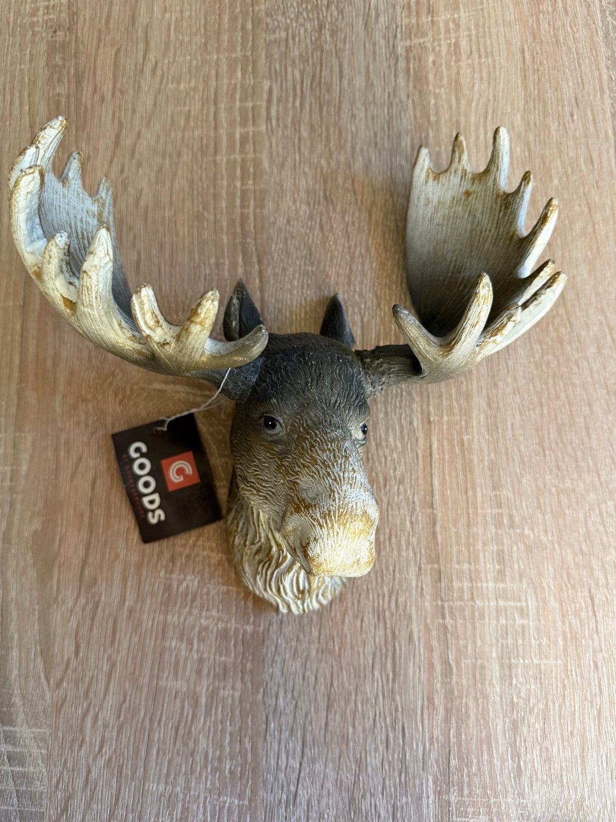 Wanddecoratie elandkop - Nieuw met label, Meerkleurig, Nieuw, Kunststof, Ophalen of Verzenden