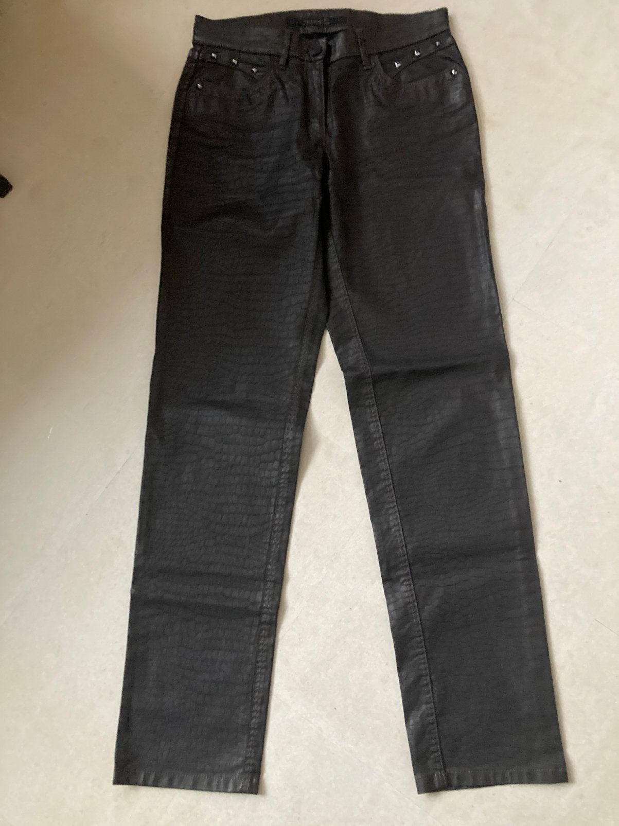 ZGAN Zerres Bruine Lederlook Broek Maat 38 Lang, Maat 38/40 (M), Bruin, Ophalen of Verzenden, Zo goed als nieuw