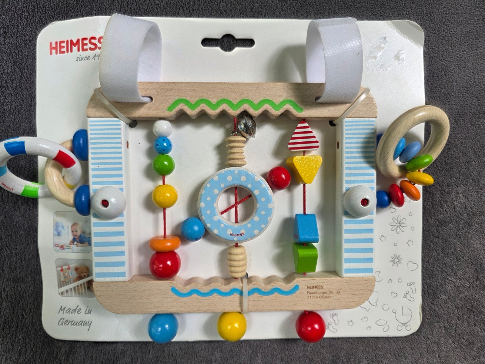 Heimess Houten Babygym Mobiel Rammelaar Speelgoed, Kinderen en Baby's, Ophalen of Verzenden, Nieuw, Mobiel, Met geluid