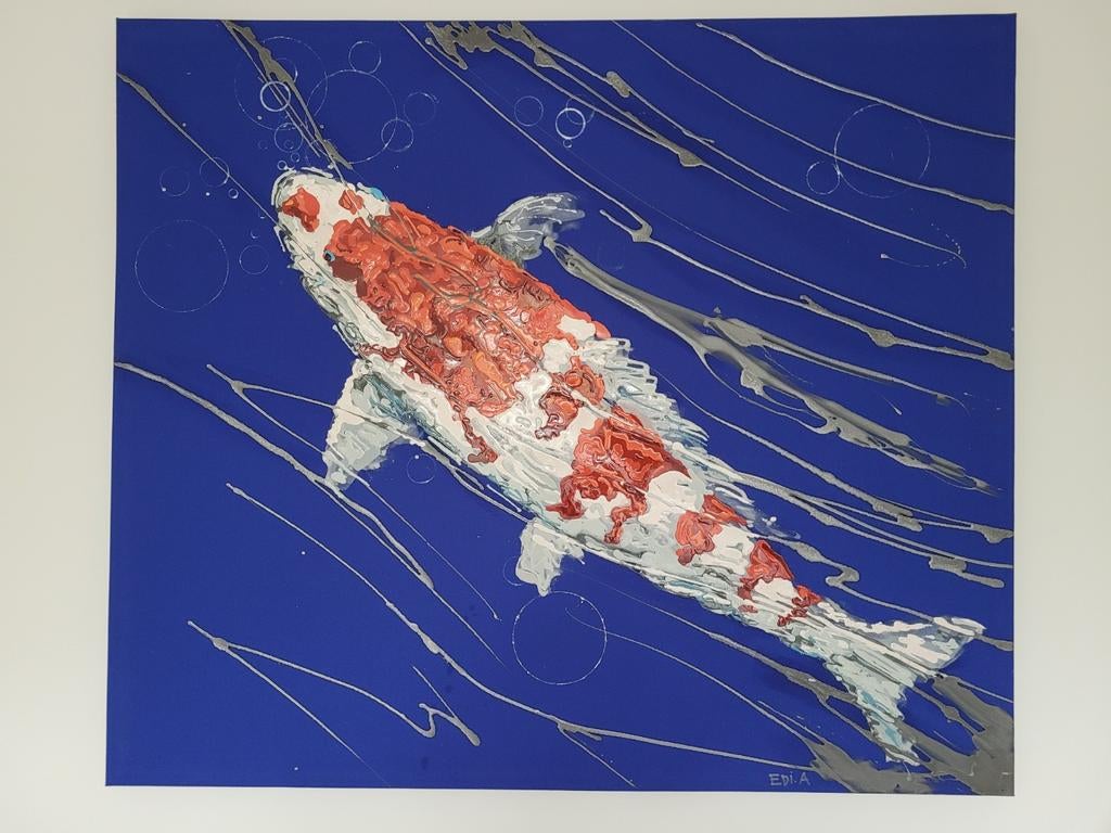 Groot schilderij met vis, Ophalen