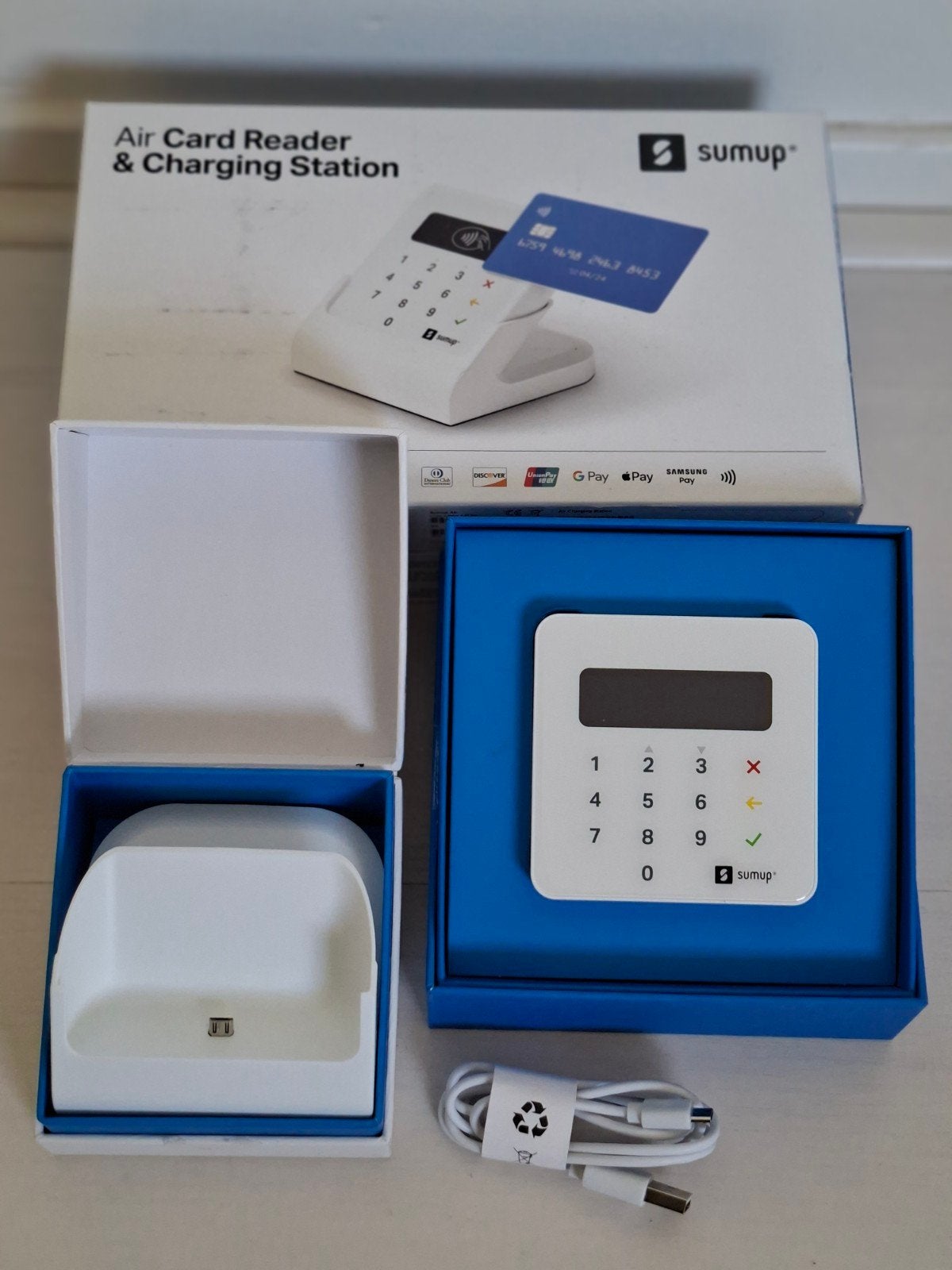 SumUp Air Card Reader & Charging Station - Zo goed als nieuw, Computers en Software, Ophalen of Verzenden