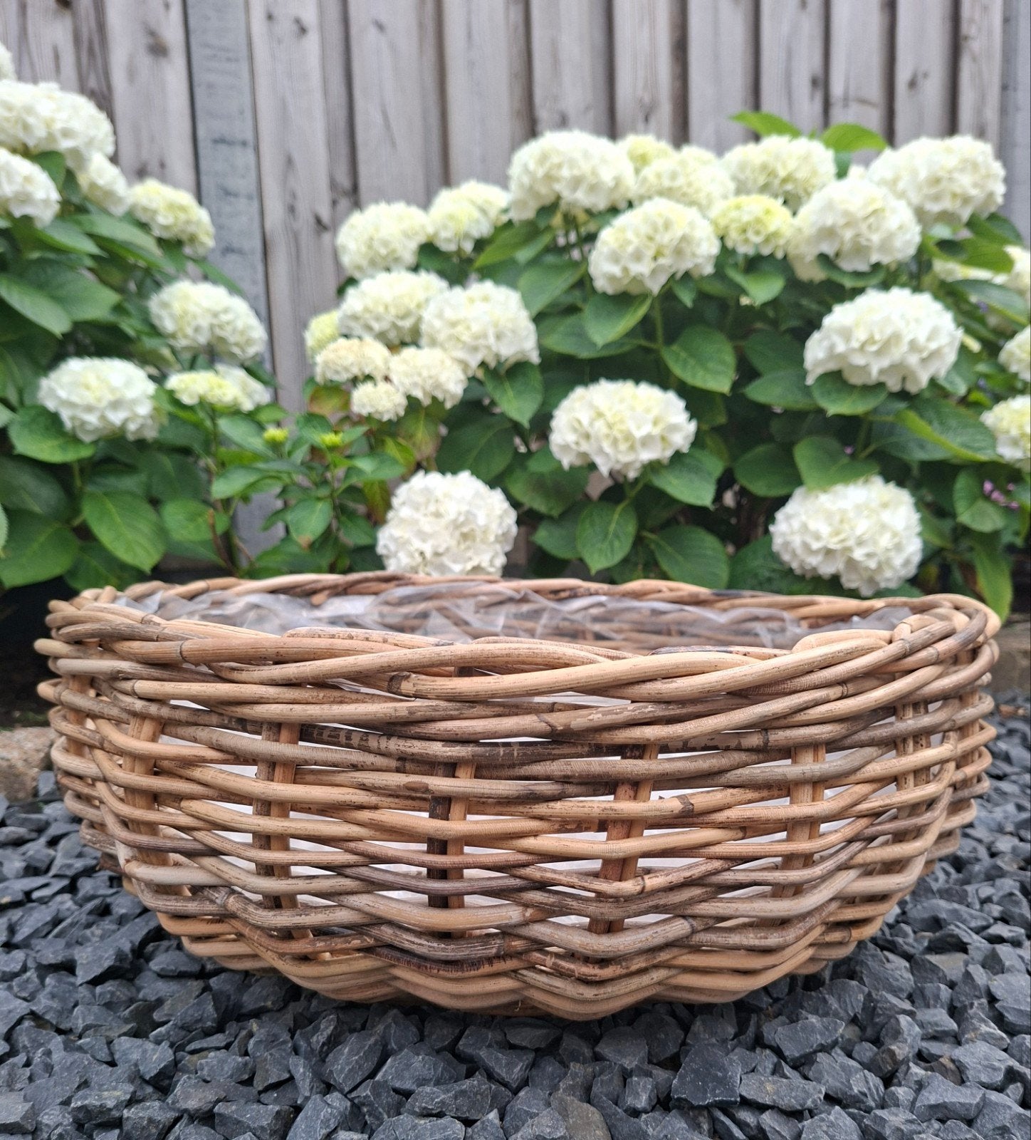 Tuinmand rotan D50 grote mand Plantenmand tuin Basket Nieuw, Overige materialen, Minder dan 30 cm, Minder dan 60 cm, Rond