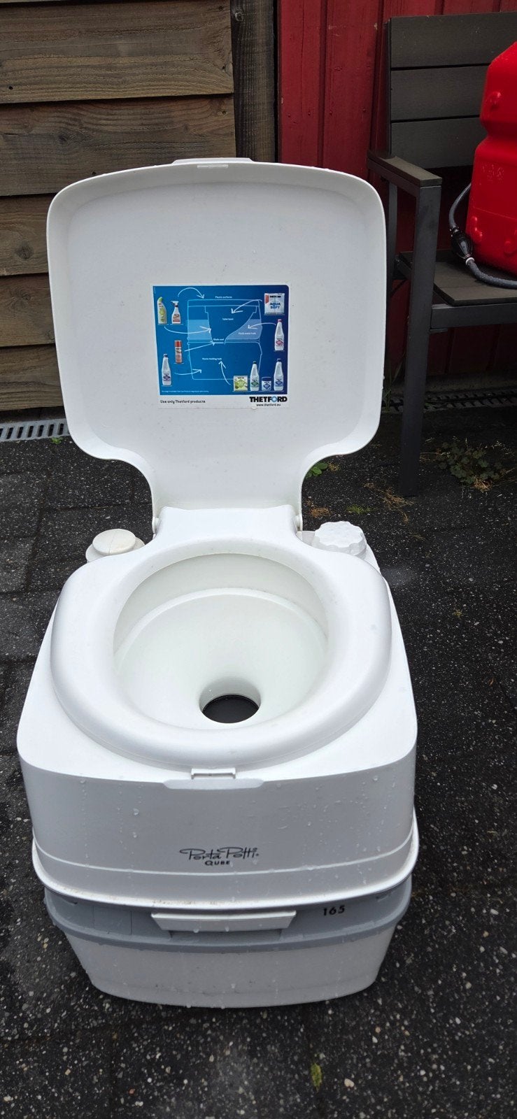 Porta Potti Qube 165 chemisch toilet, Ophalen, Gebruikt