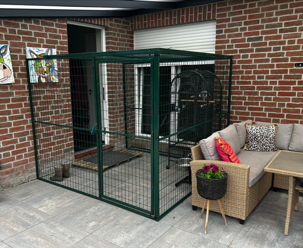 Kattenren 2.2m x 2.2m x 1.8m, Dieren en Toebehoren, Katten-accessoires, Ophalen, Zo goed als nieuw
