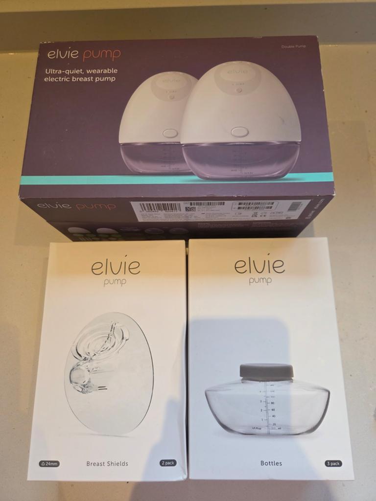 Elvie Pump Dubbele 2x Borstkolf met extra tools, Ophalen of Verzenden, Zo goed als nieuw