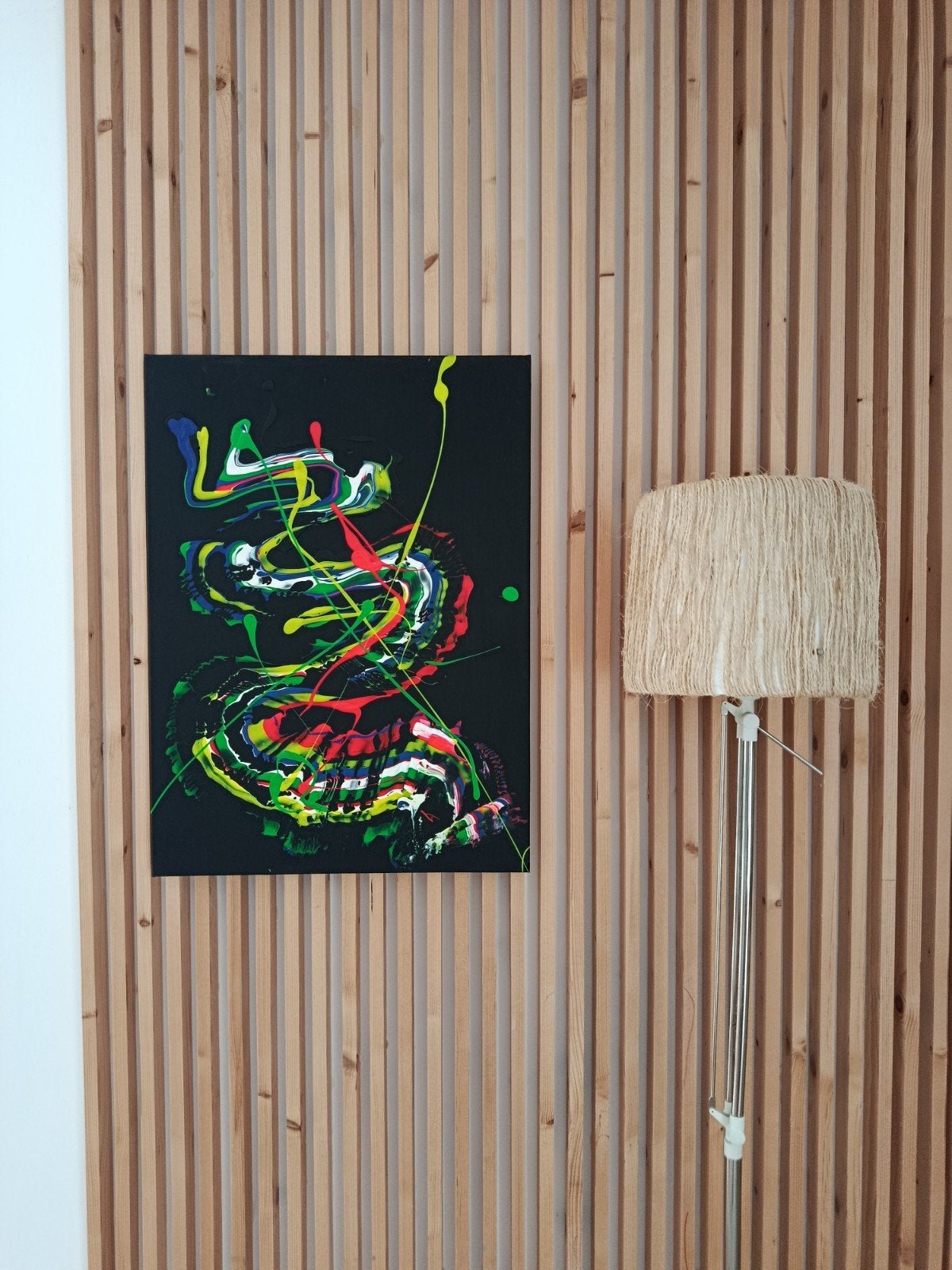 Modern Abstract Schilderij: Dynamische Kleurenpracht, Ophalen of Verzenden