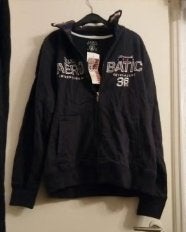 NIEUW met kaartje rits Vest AKMO WORKS Donker Blauw XL, Verzenden, Nieuw, Maat 56/58 (XL), Blauw