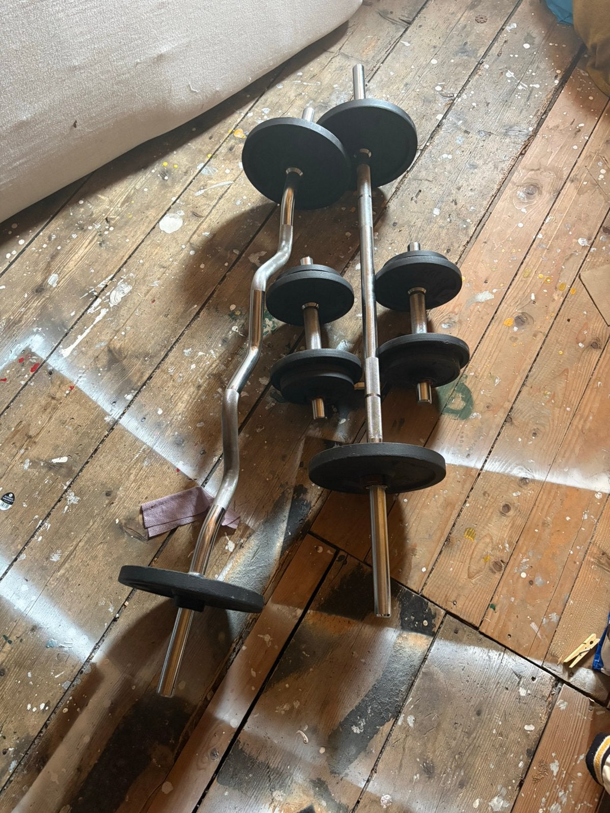 Corength Fitnessbank met Halters en Gewichten, Sport en Fitness, Ophalen, Zo goed als nieuw, Armen, Fitnessbank