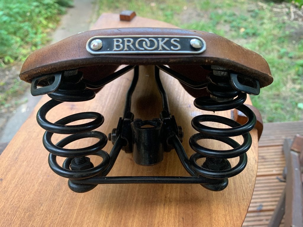 Brooks fietszadel dames 0B7 60, Gebruikt, Leer, Ophalen of Verzenden, Brooks