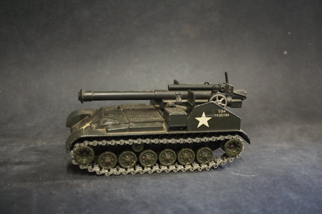 Solido M41 - 105 mm artillerie tank - 1/50, Hobby en Vrije tijd, Ophalen of Verzenden, Gebruikt, Overige typen, Overige merken