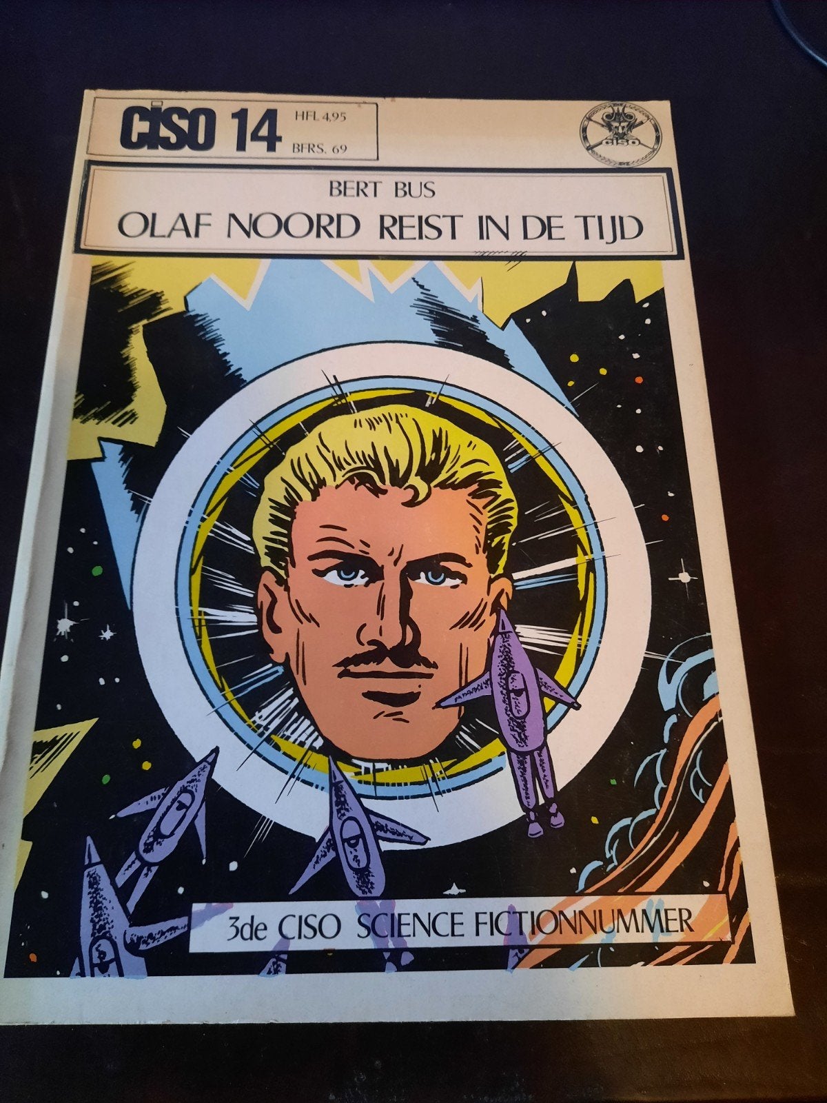 Olaf Noord reist in de tijd - Bert Bus - Gesigneerd  Ciso 14, Boeken, Gelezen, Eén stripboek, Bert Bus, Ophalen of Verzenden