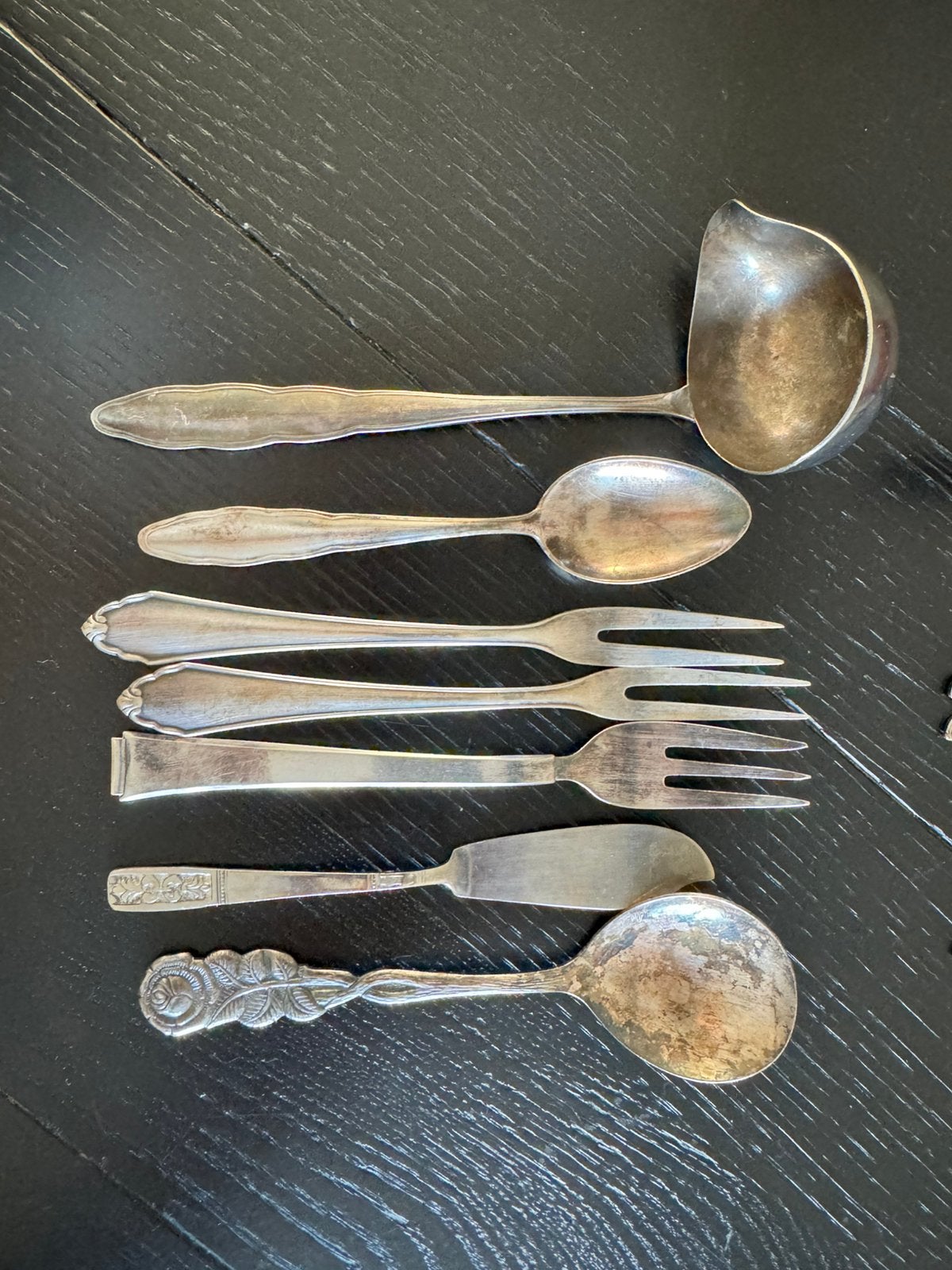 9 vintage bestekonderdelen – BSF 90 – verzilverd en RVS, Antiek en Kunst, Ophalen of Verzenden