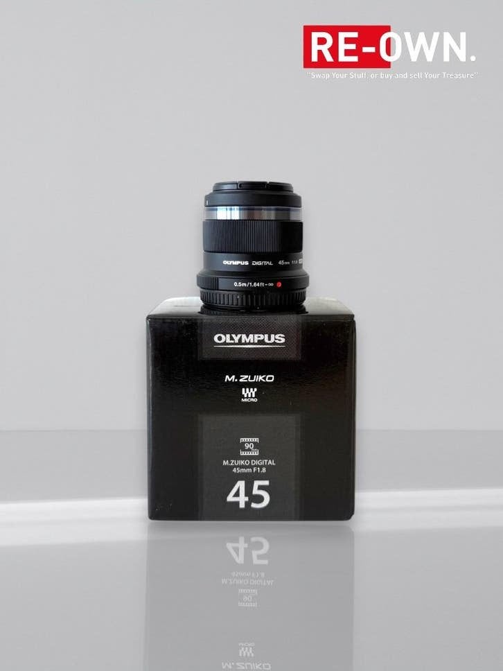 OLYMPUS M.ZUIKO 45MM F/1.8 | DOOS | GARANTIE, 45 mm, Olympus, ., Olympus
