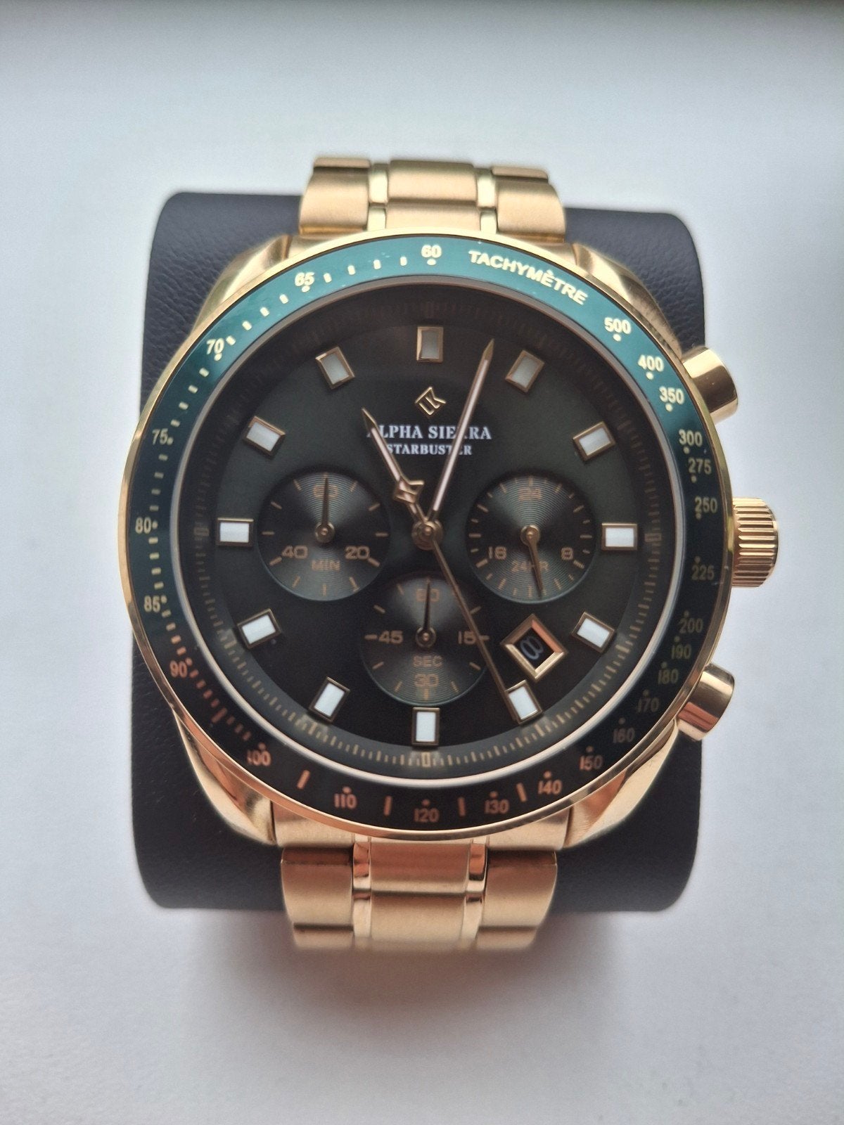 Nieuw Alpha Sierra Starbuster horloge met certificaat, Polshorloge, Nieuw, Ophalen of Verzenden, Goud
