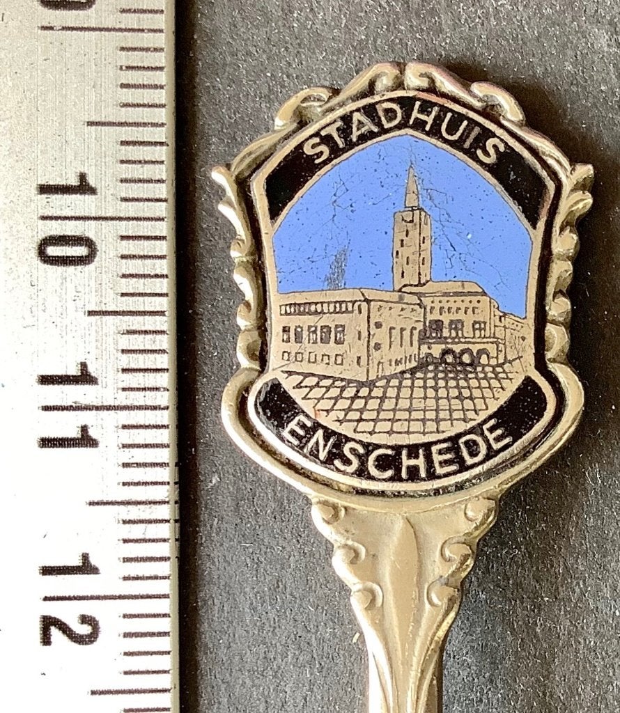 lepel, Enschede, Stadhuis, emaille (L22, Ophalen of Verzenden, Gebruikt