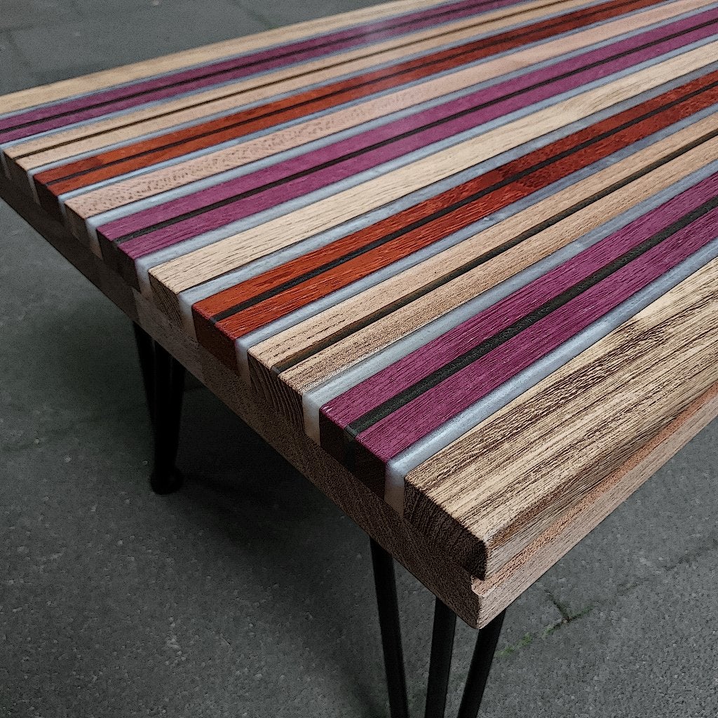 Salontafels / bijzettafels / tafelblad /epoxy /eiken / kers, Huis en Inrichting, Tafels | Salontafels, Ophalen, 50 tot 100 cm