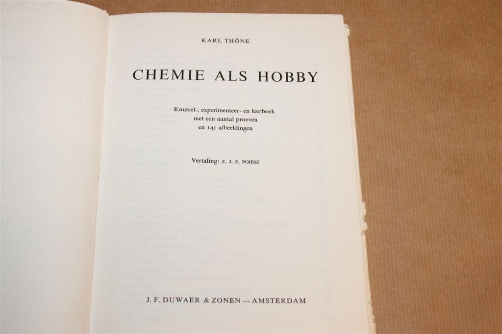 Chemie als Hobby — Vintage Experimenteer- en Leerboek 1968, Boeken, Ophalen of Verzenden, Gelezen, Bouwkunde
