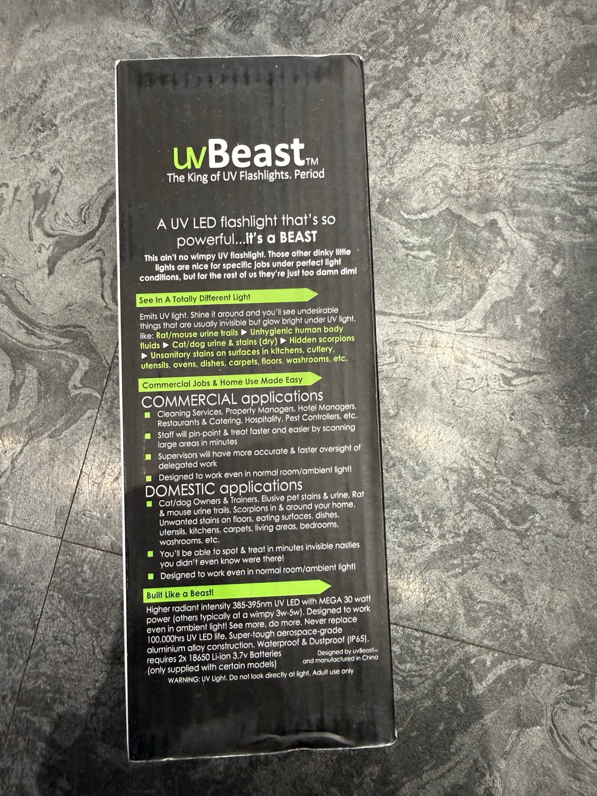 UVBeast V3 professionele UV zaklamp compleet met accessoires, Ophalen of Verzenden, Nieuw, Accu