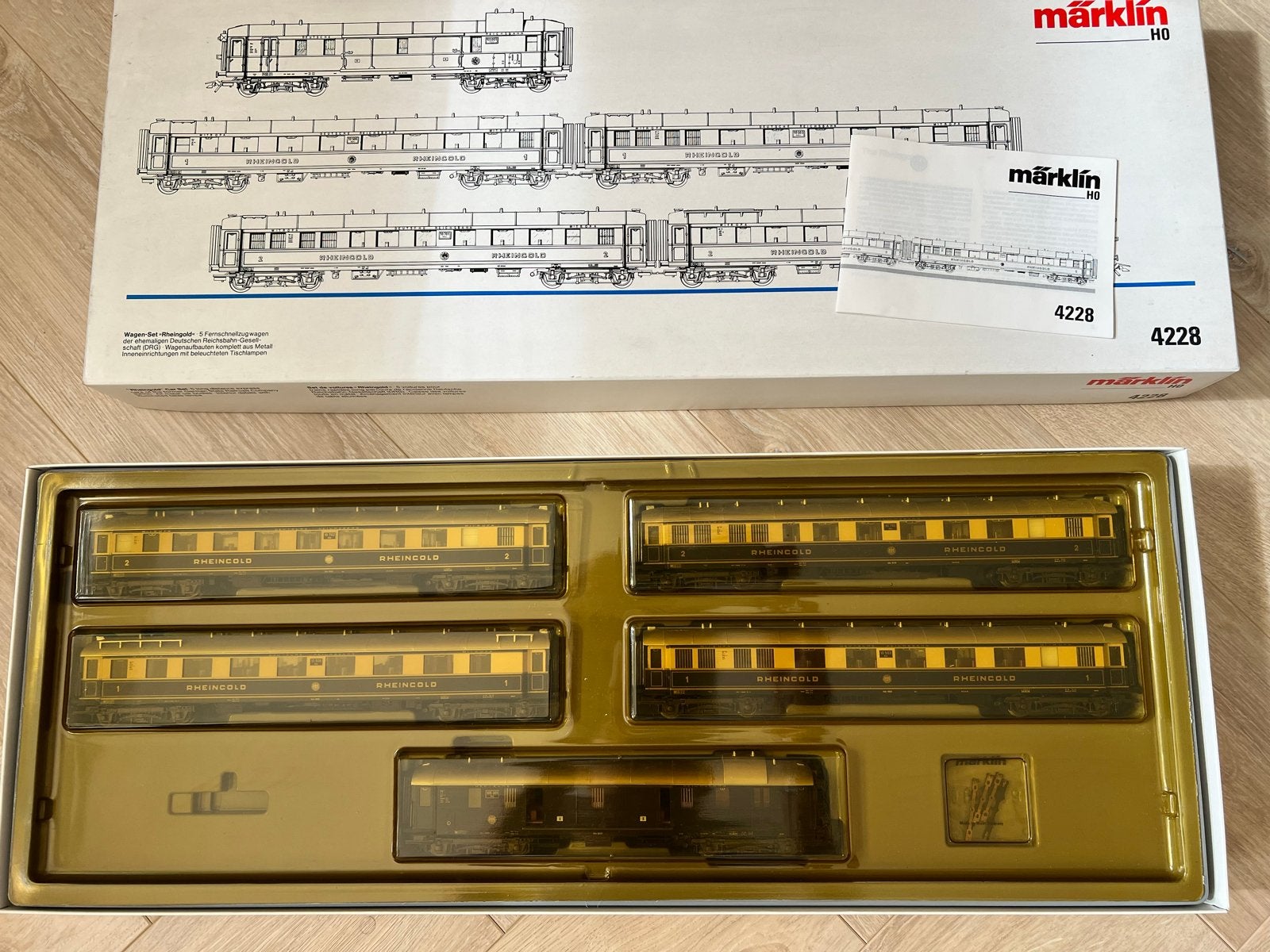 Märklin H0 4228 Rheingold rijtuigenset, Wisselstroom, Treinset, Ophalen of Verzenden, Zo goed als nieuw