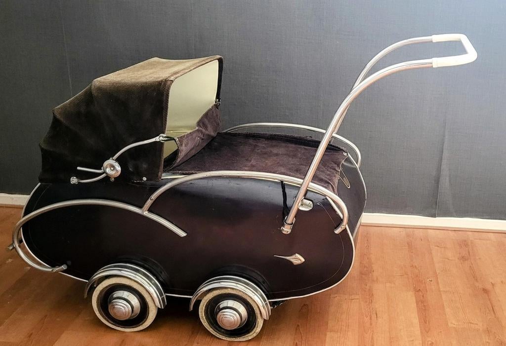 Antieke kinderwagen van Delft rond 1940, Kinderen en Baby's, Kinderwagens en Combinaties, Ophalen, Overige merken