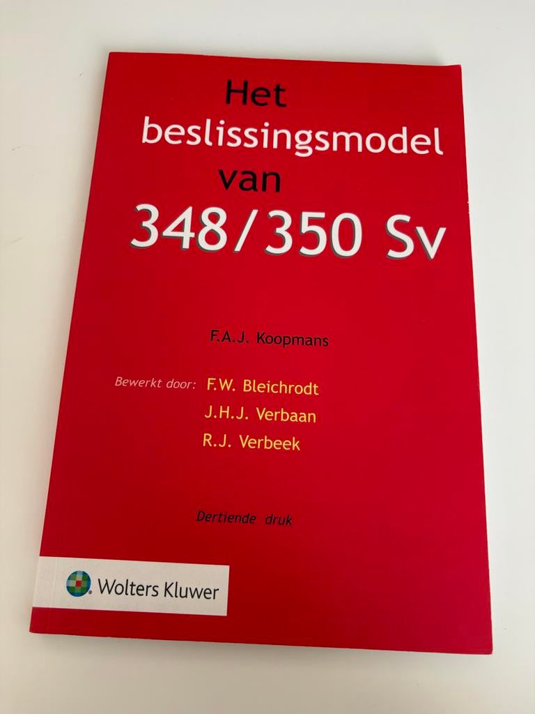 Het beslissingsmodel van 348/350 Sv - Dertiende druk, Ophalen of Verzenden, Gamma, Gelezen, WO