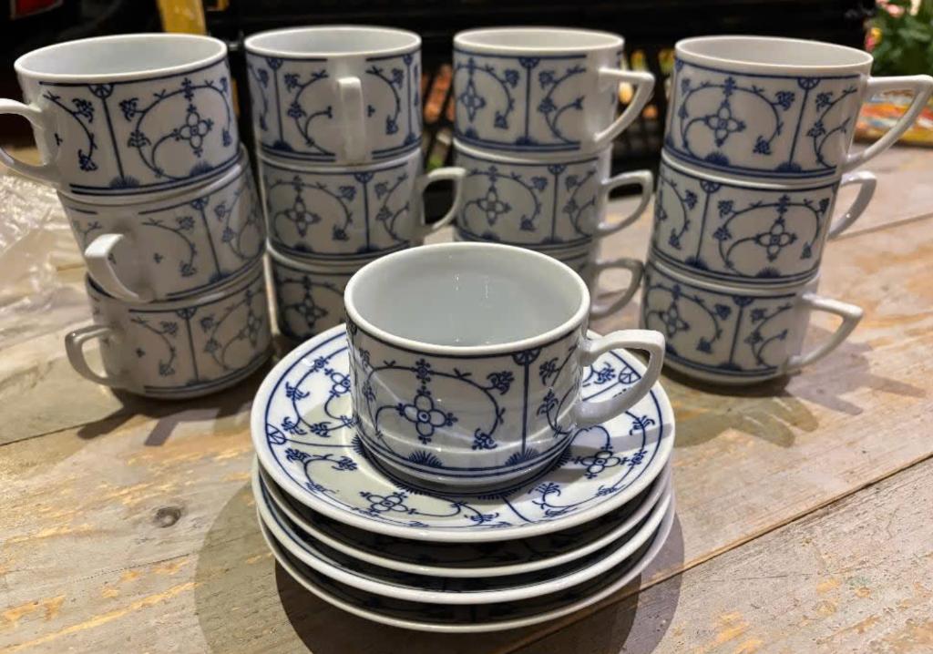 Kop en schotels van Blau Saks - GDR -Jäger, Ophalen of Verzenden