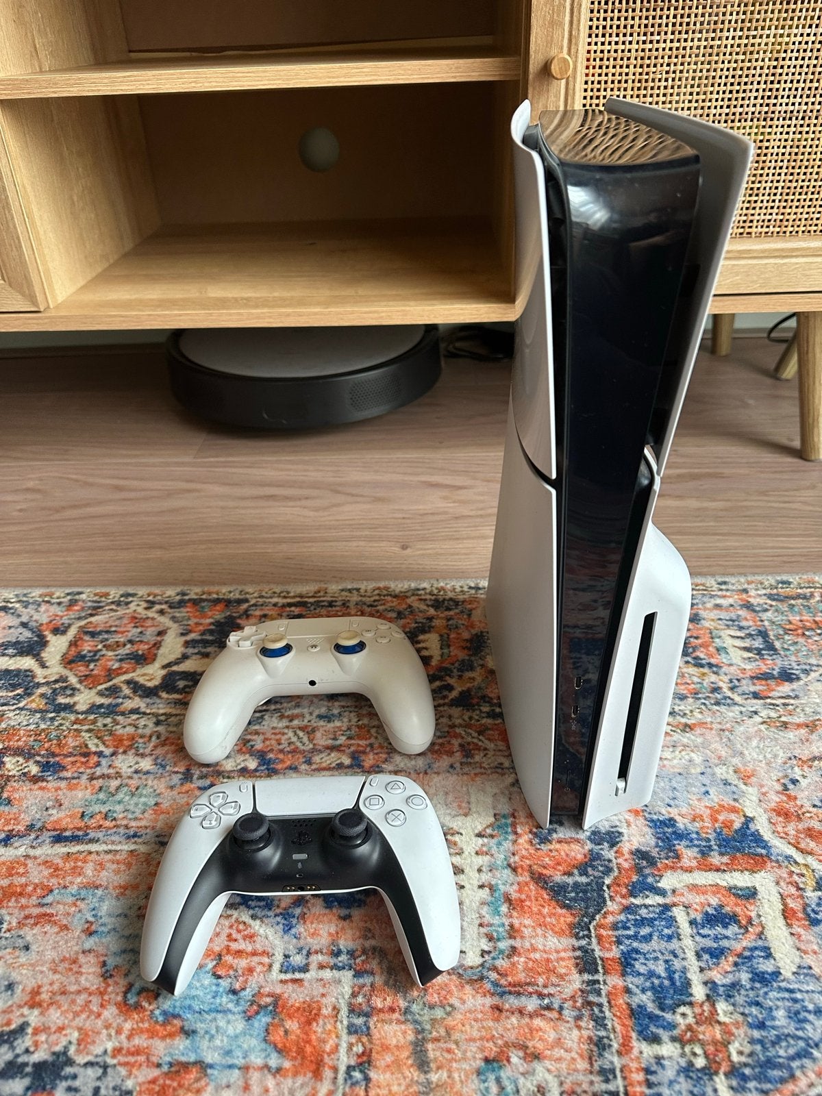 Playstation 5 Slim Disc Edition met 2 controllers, Ophalen of Verzenden, Zo goed als nieuw, Playstation 5