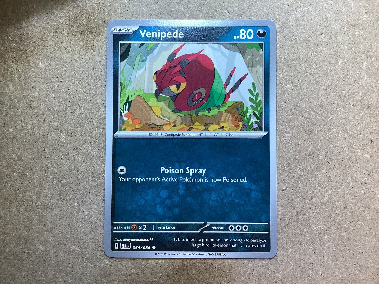 1x Venipede [BLK 054/086] (Near Mint), Ophalen of Verzenden, Zo goed als nieuw, Losse kaart