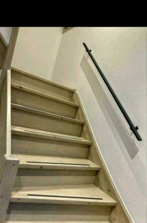 Stalen Trapleuning op maat Zwart, Brons Gepoedercoat op Maat, Doe-het-zelf en Verbouw, Ladders en Trappen, W riphagen, Trap, 7397nv