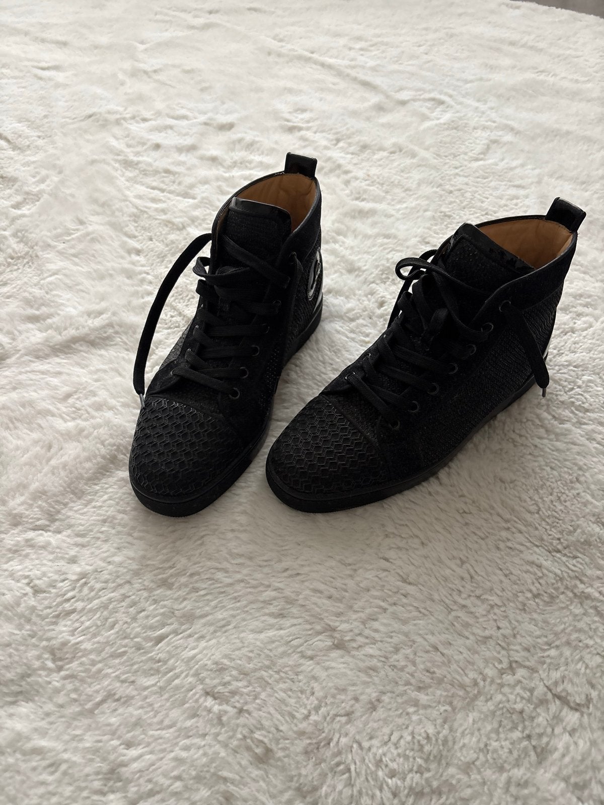 Originele Christian Louboutin Sneakers - Zo goed als nieuw, Ophalen, Zo goed als nieuw, Zwart, Sneakers of Gympen