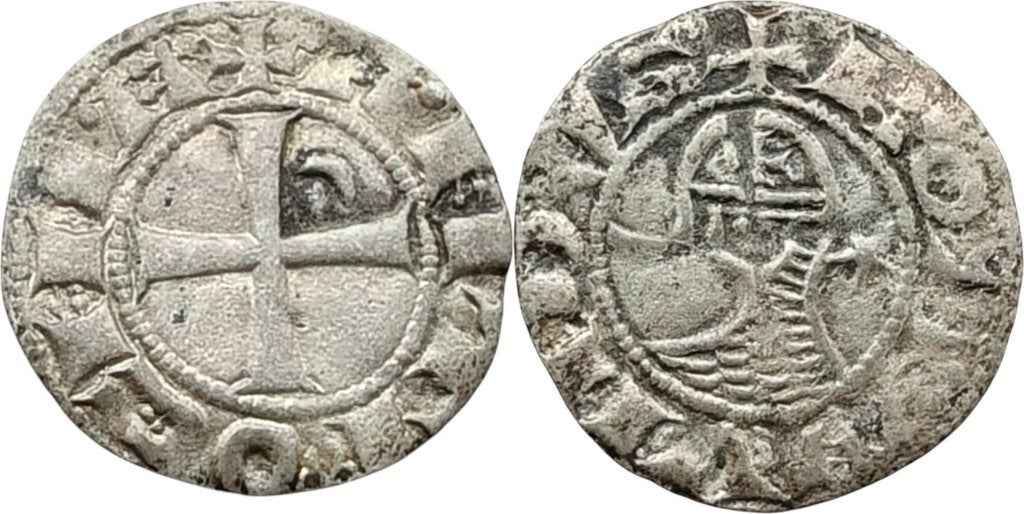 Billon denier, Kruisvaarders Antiochië (Bohemund III), Verzenden, Midden-Oosten, Losse munt