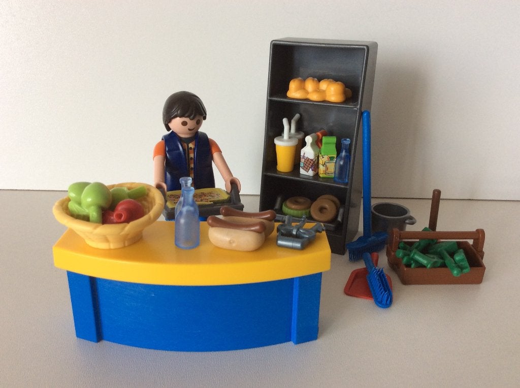 Playmobil 9457 schoolconciërge met kiosk, Gebruikt, Complete set, Overige typen, Ophalen of Verzenden