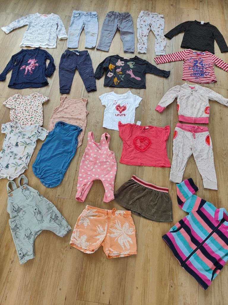 22-delig kledingpakket meisje maat 86/92 H&M HEMA, Ophalen of Verzenden, Meisje