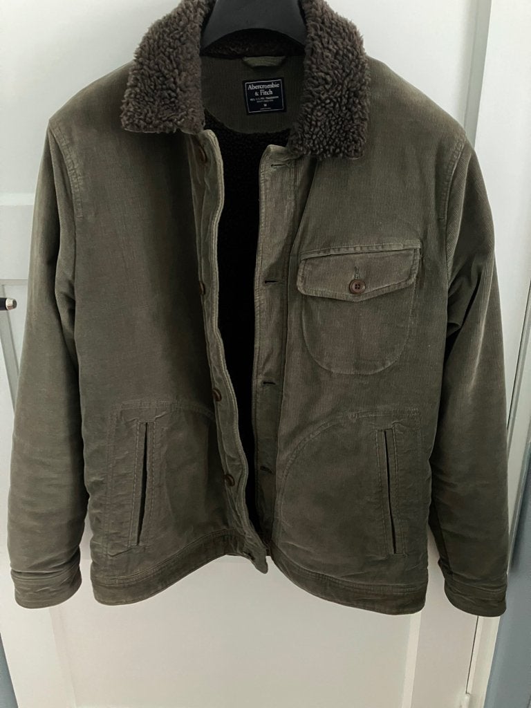 Gevoerde jas Abercrombie & Fitch in maat M, Kleding | Heren, Ophalen of Verzenden, Zo goed als nieuw, Maat 48/50 (M), Groen