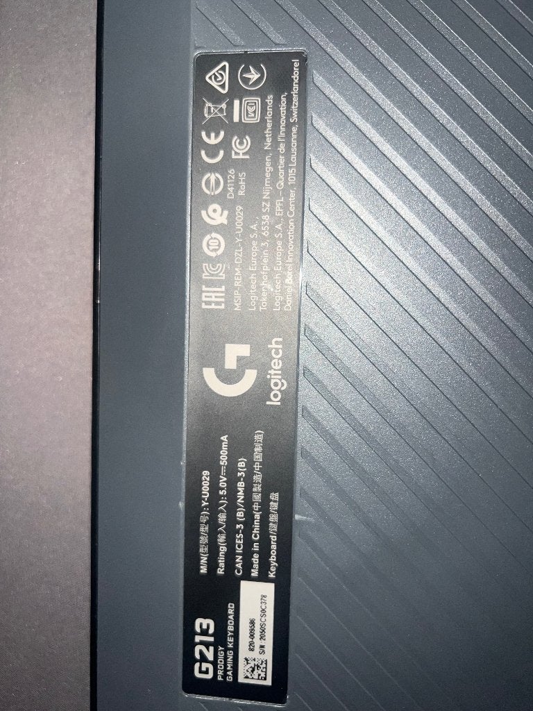 Toetsenbord Logitech g213, Ophalen of Verzenden, Zo goed als nieuw, Qwerty, Logitech toetsenbord