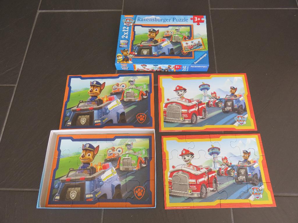 Paw patrol puzzels 2x12 stukjes, als nieuw., Ophalen of Verzenden, 10 tot 50 stukjes, Zo goed als nieuw, 2 tot 4 jaar